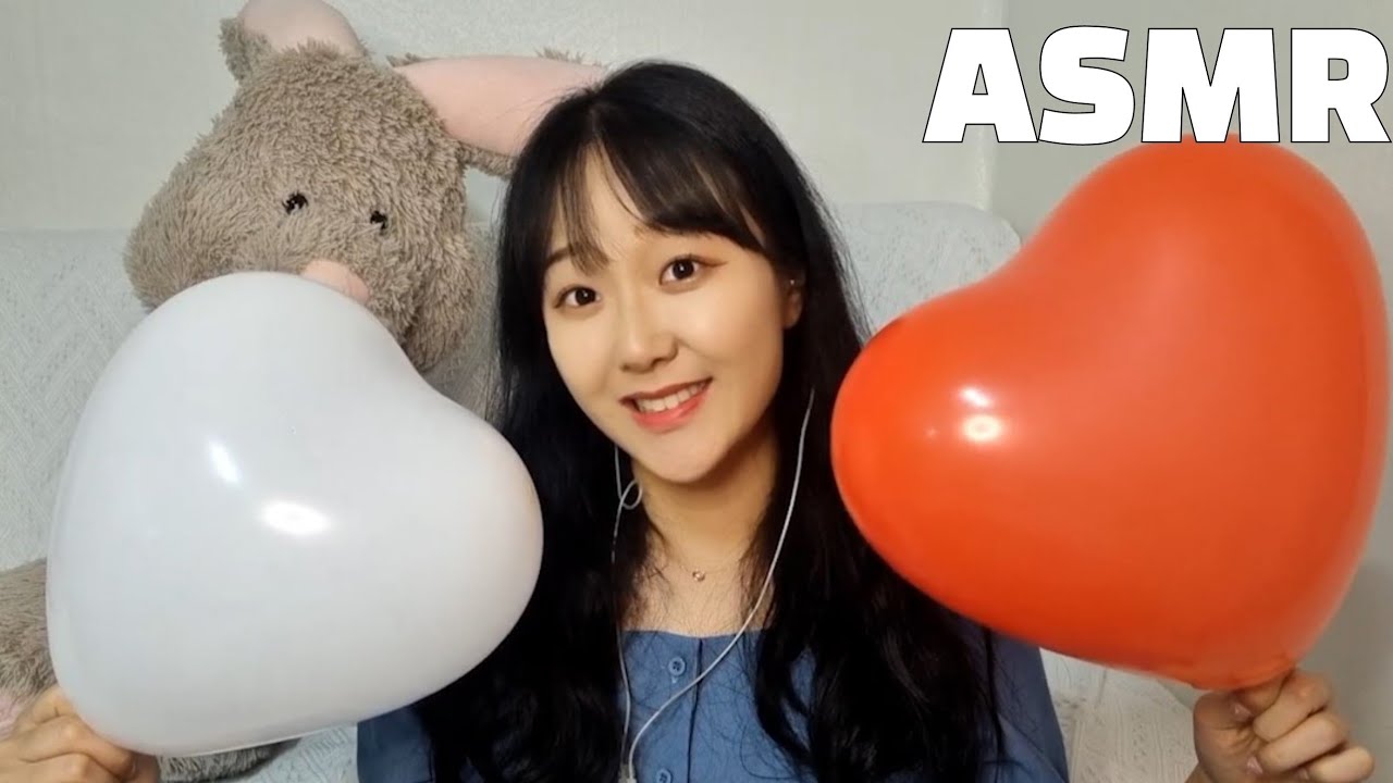 ASMR풍선 부는 소리 / 바람 빠지는 소리 smile 벌룬 ｜ balloon Satisfing ASMR video