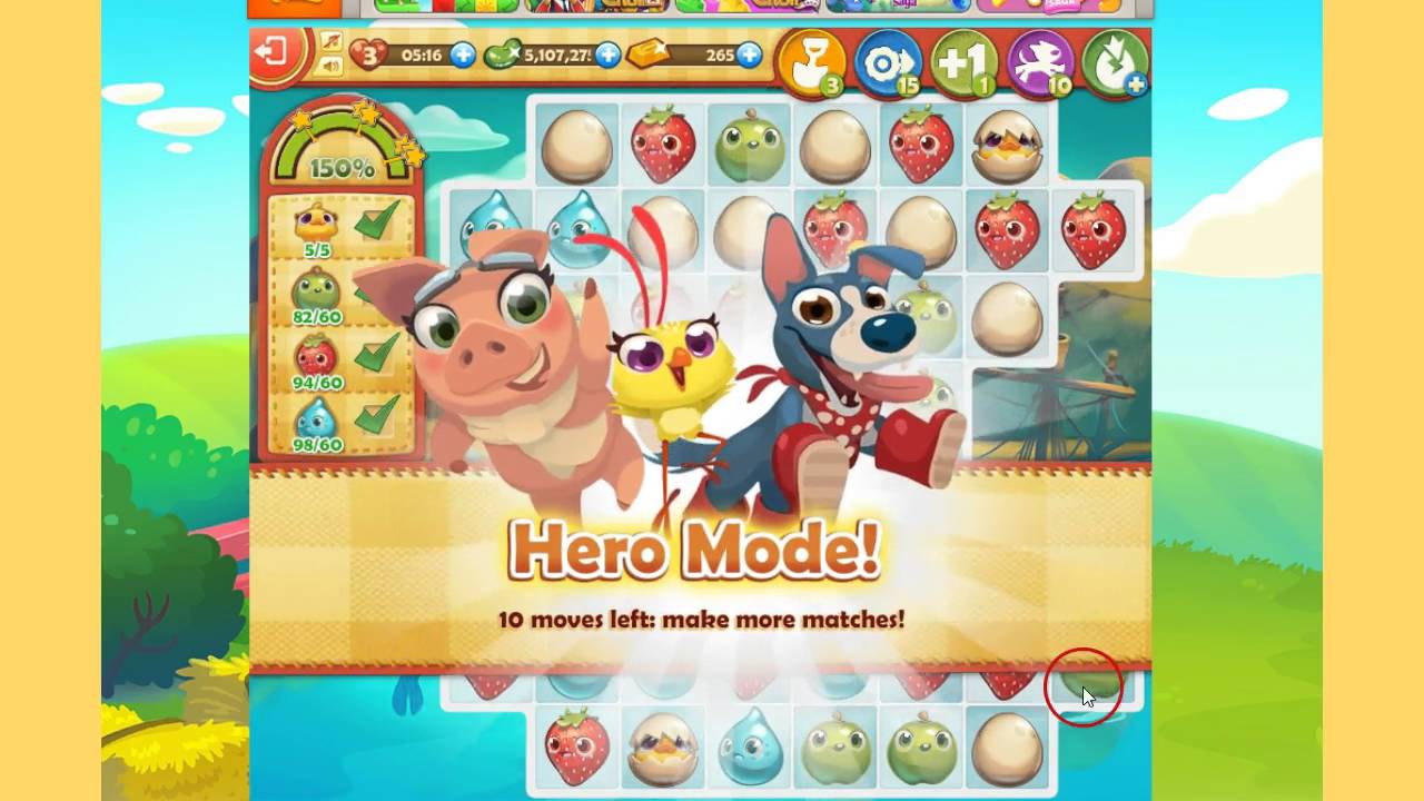 Farm Heroes Saga Level 73 NO BOOSTERS or companions