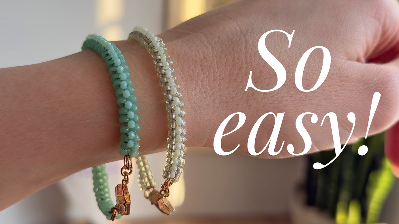 Minimalist Beaded Chain Bracelet DIY ✨ Dainty Aesthetic Jewelry Tutorial
