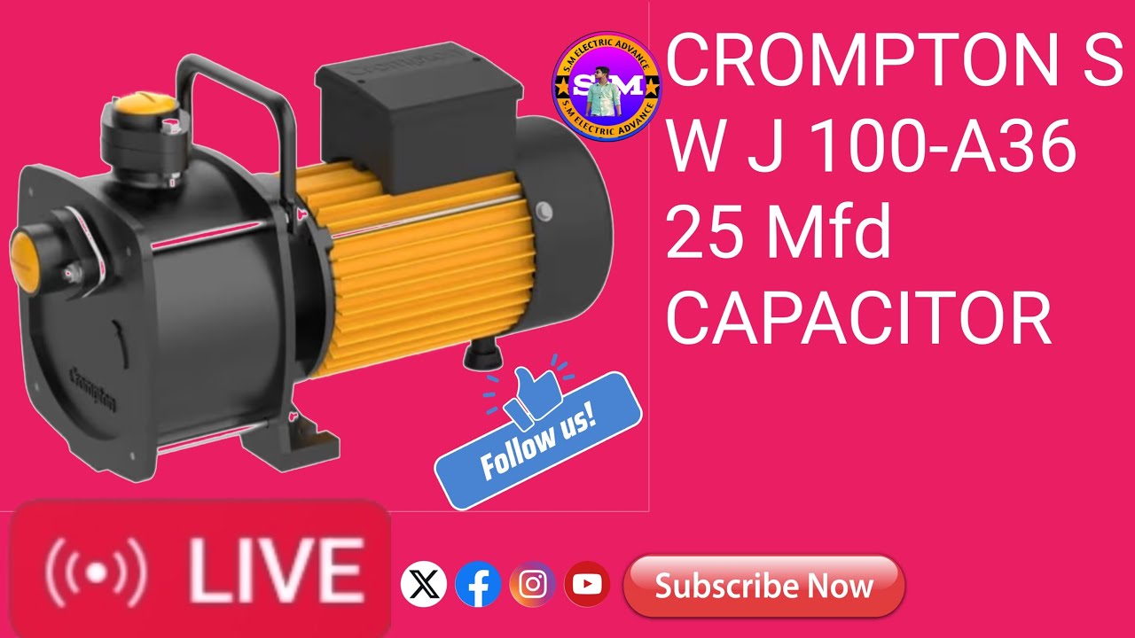 S.M ELECTRIC ADVANCE  is live Crompton s w j 100-A36  motor winding