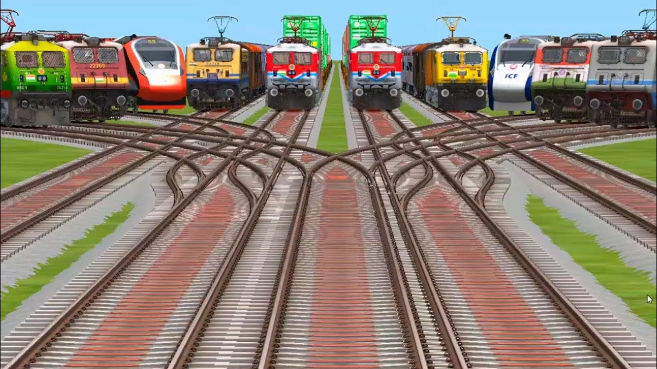Container loaded train very slow overloaded railway track stoppage and bande Bharat running local 