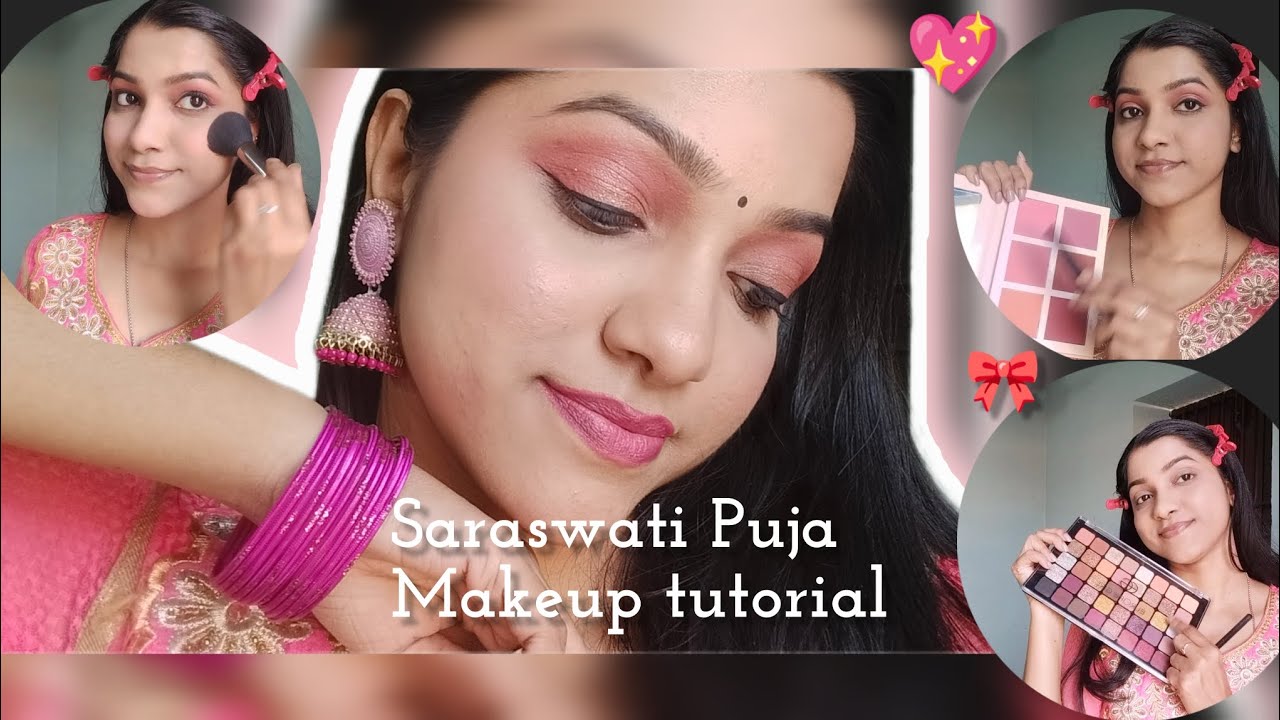 Saraswati Puja makeup Tutorial | Step by step| In Odia| 💄