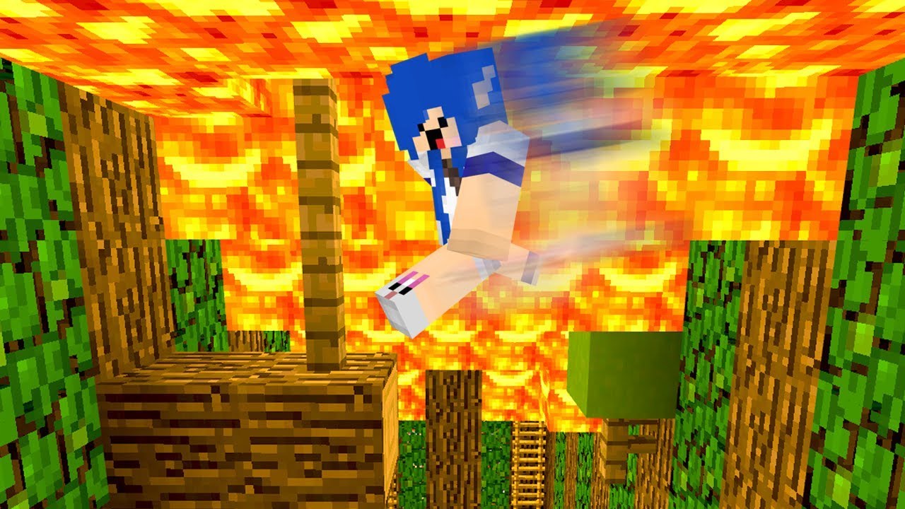 DUVIDO QUE ALGUÉM CONSIGA FUGIR DESSA LAVA!! (MINECRAFT LAVA RUN IMPOSSIVEL)