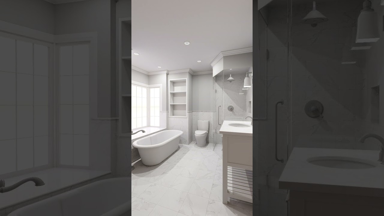 [044] 4 Bedroom Downtown Home CUSTOM Master Bath! #bathroom #modernhome #modernliving #custom