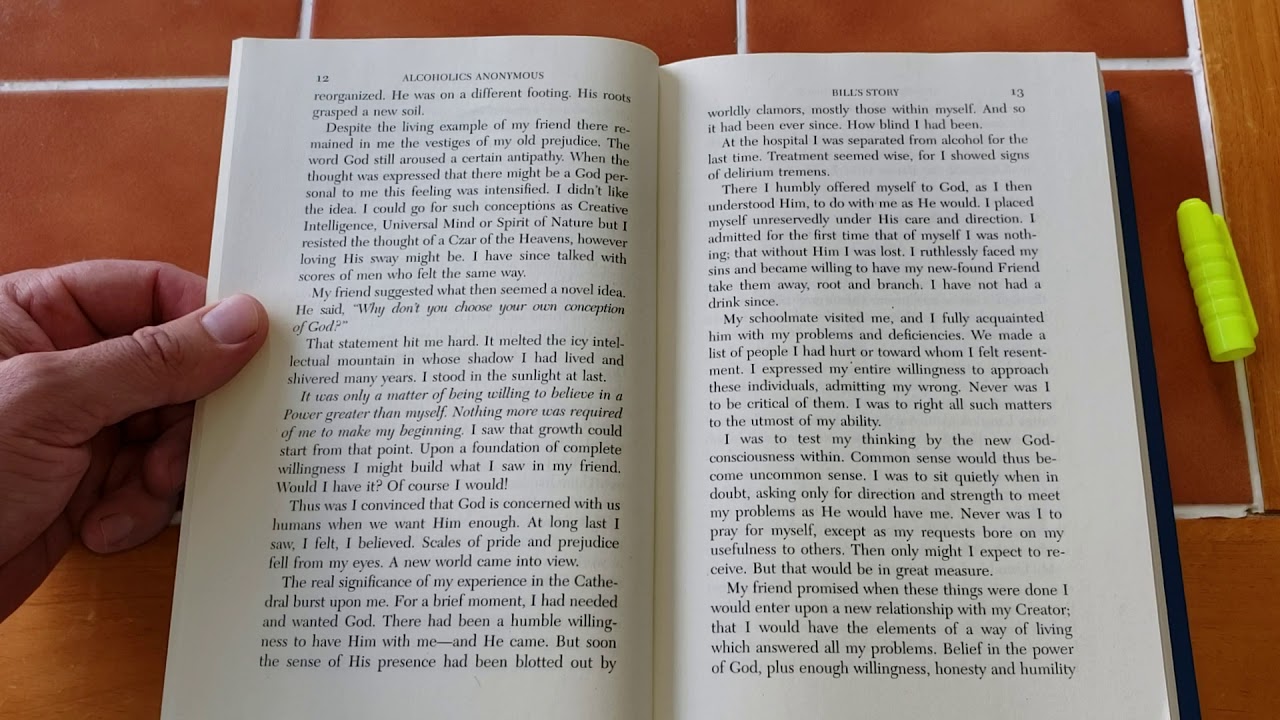 All Day AA - Chapter 1 Bill's Story Big Book - Part 2 - 12 Steps- 164 pages.