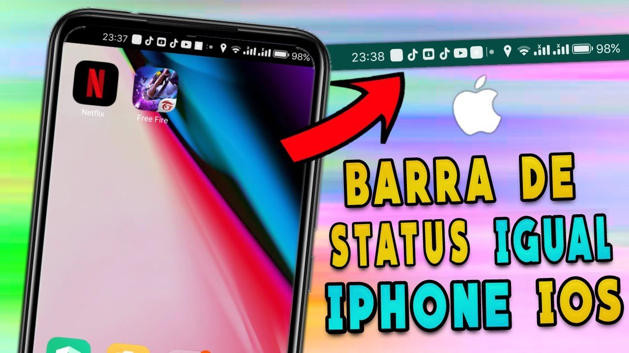 Barra de Status do iPhone ios no Android 2022