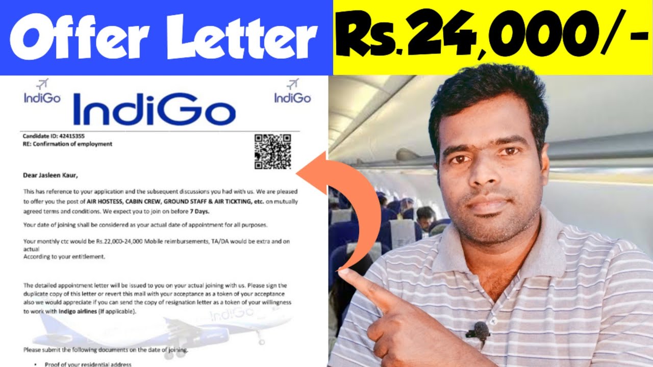 IndiGo Airlines Job Offers Letter Salary 24,000 | Kay apko bhi mila hai @EmploymentGuruji