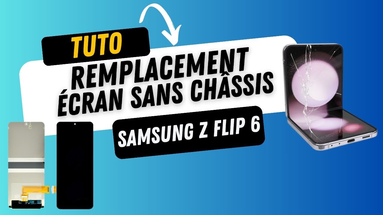 Écran sans châssis  Samsung Z Flip 6 (F741) - Tutoriel réparation