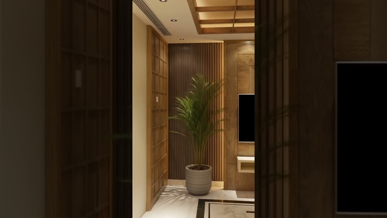 Veneer Wall paneling design #interiordesign #interior #viral #trending