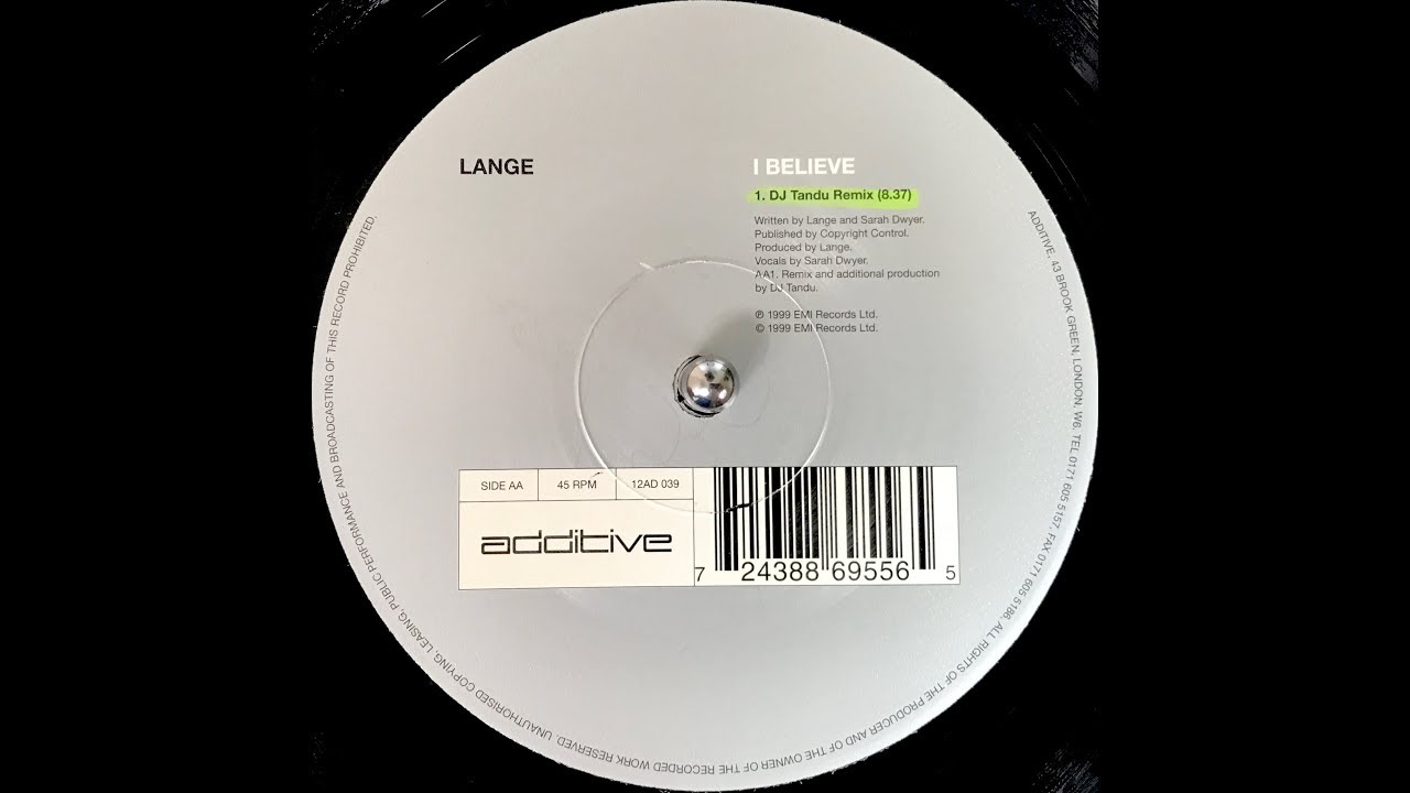 Lange - I Believe (DJ Tandu Remix) (1999)