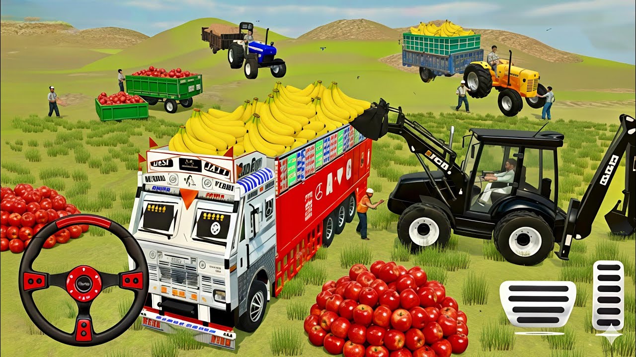 🔴Drive JCB and Uploading 🪨🏗Stone From Dumper🌋 Truck in Game #truck​ #jcb​ #tractor​ #dumper​ #games​