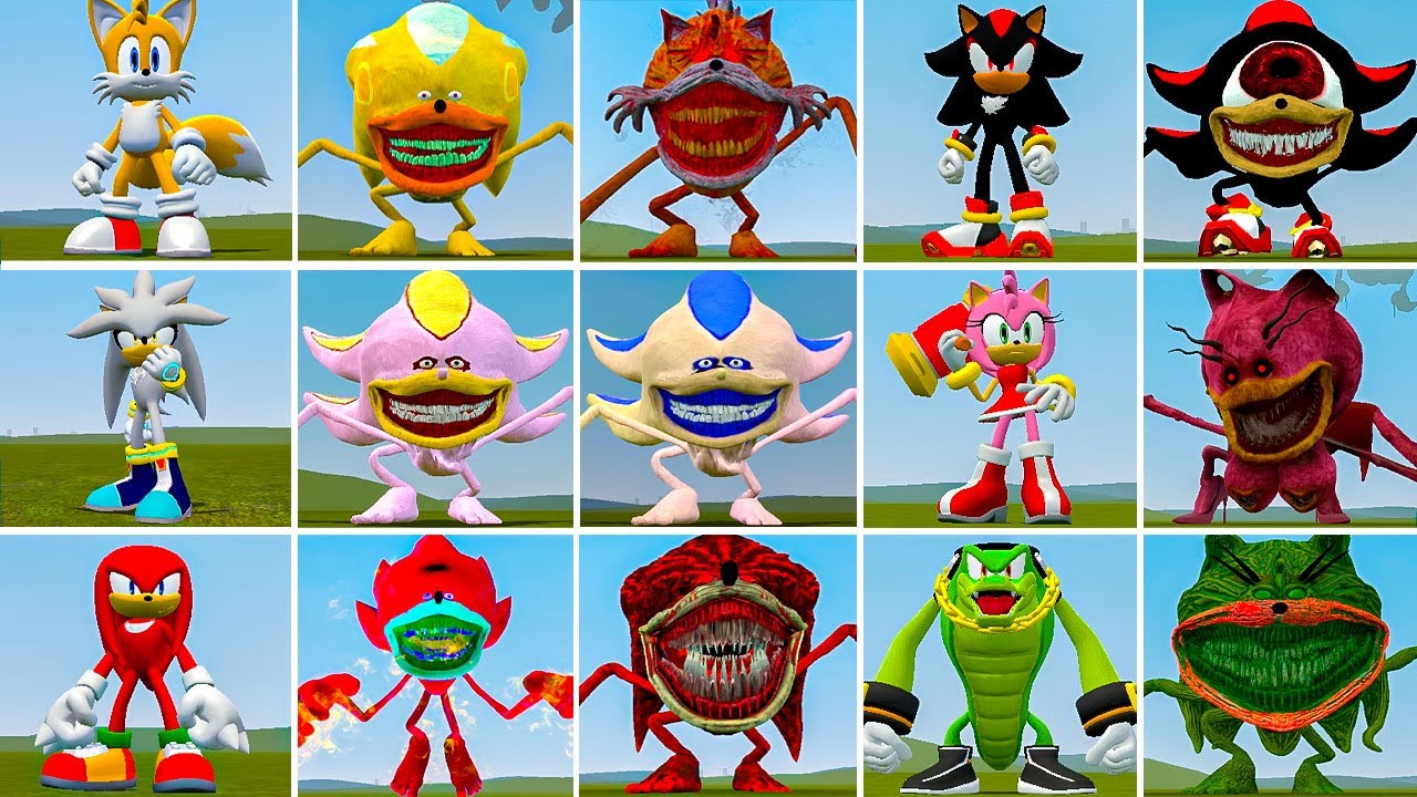EVOLUTION OF ALL SHIN SONIC TAPES FAMILY ? in Garry'smod!,...