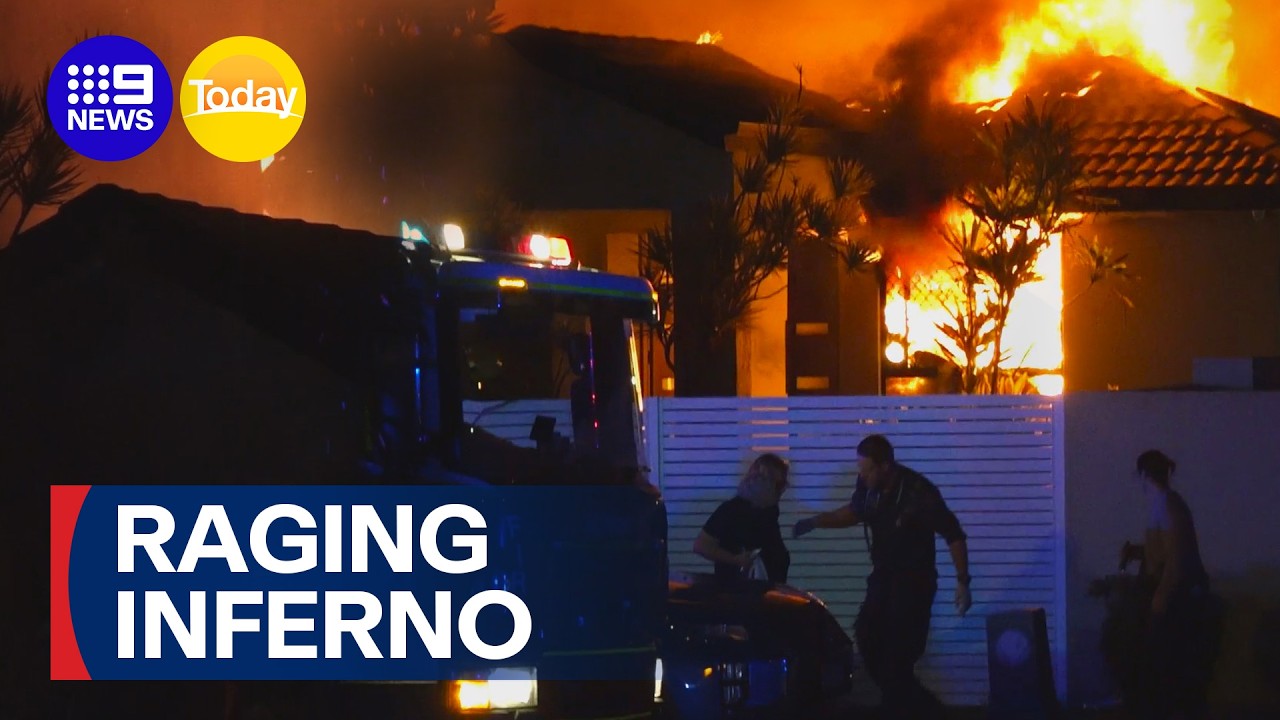 Two people fighting for life after Gold Coast home firebombed | 9 News Australia