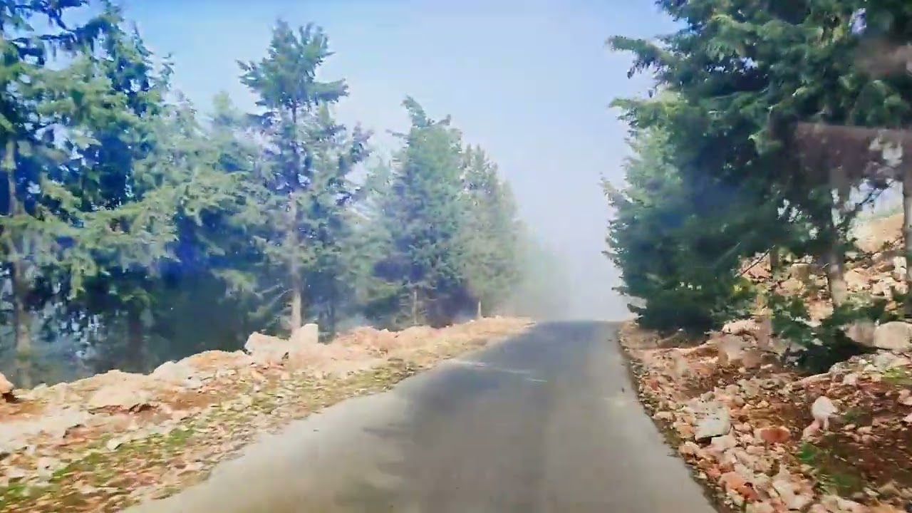 طريق جبل الزاوية /سهل الغاب. اختلاف الطقس سبحان الله ☀🌫🌫🌫🌫🌫🌫