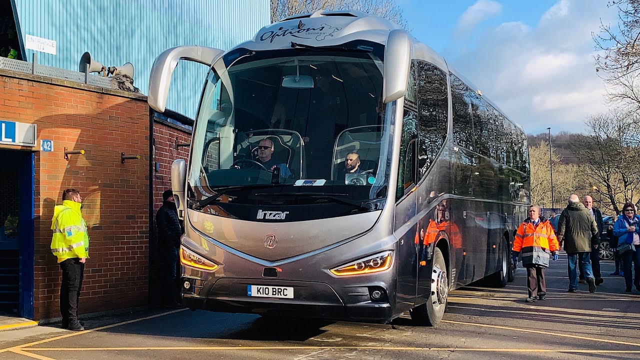 Blackburn Rovers Team Bus Arriving At Sheffield Wed Ground