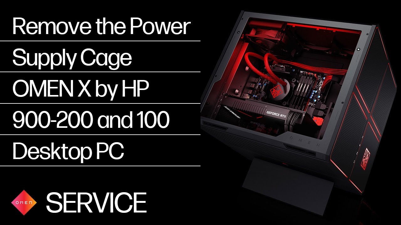 Remove the Power Supply Cage | OMEN X by HP 900-200 and 100 Desktop PC | HP