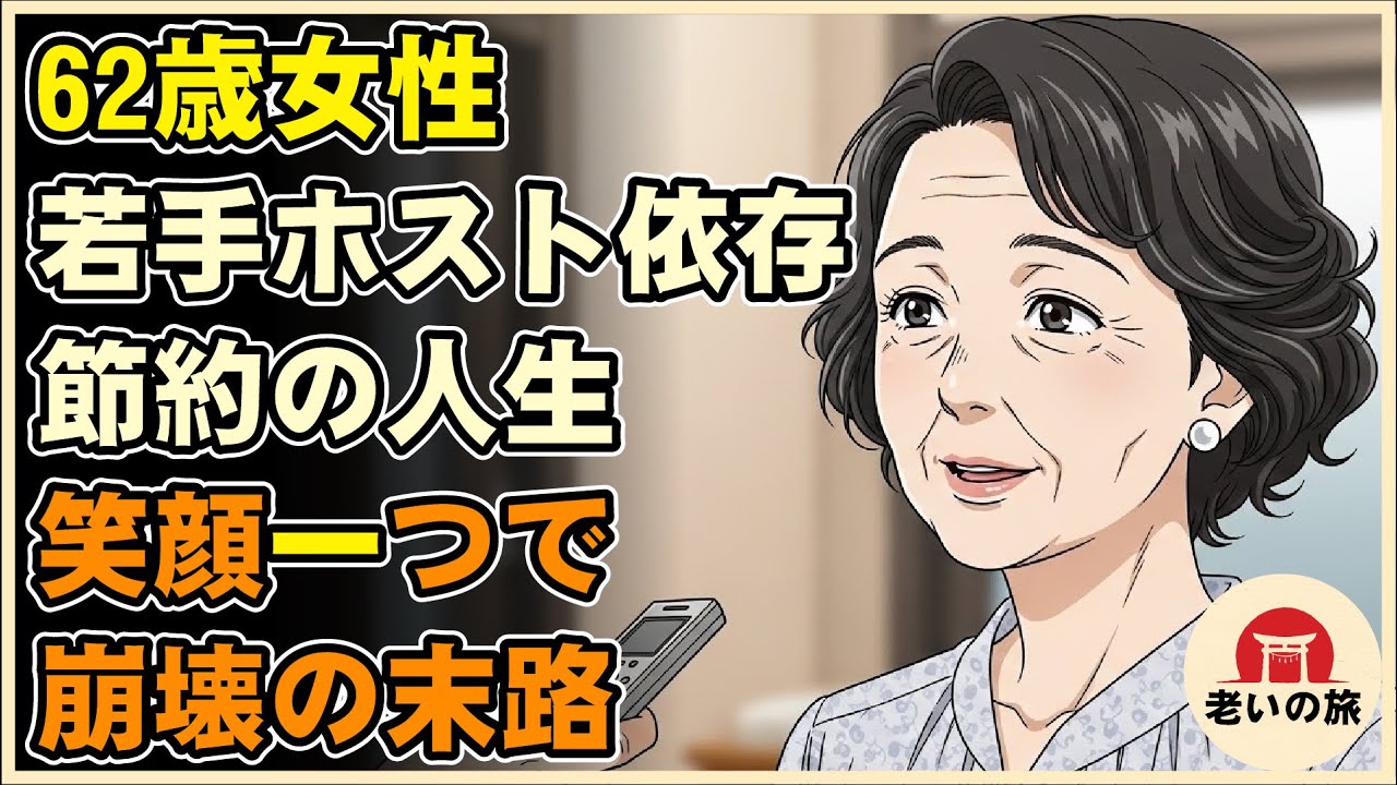 【漫画】若手ホストに依存した62歳女性の末路。一円も無駄にしない生活が笑顔一つで崩壊…甘い言葉で人生狂う…【シニアライフ】【60代以上の方へ】