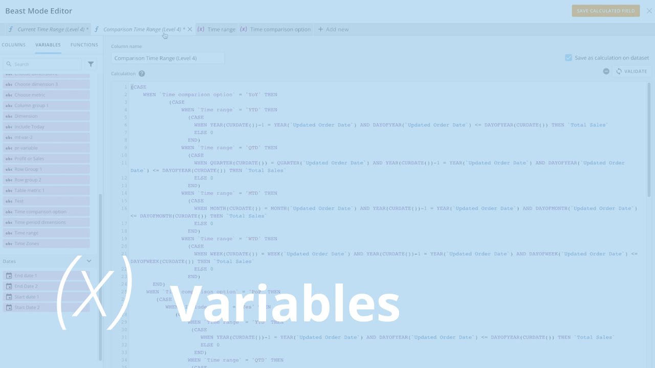 Variables Use Cases & Feature Walkthrough