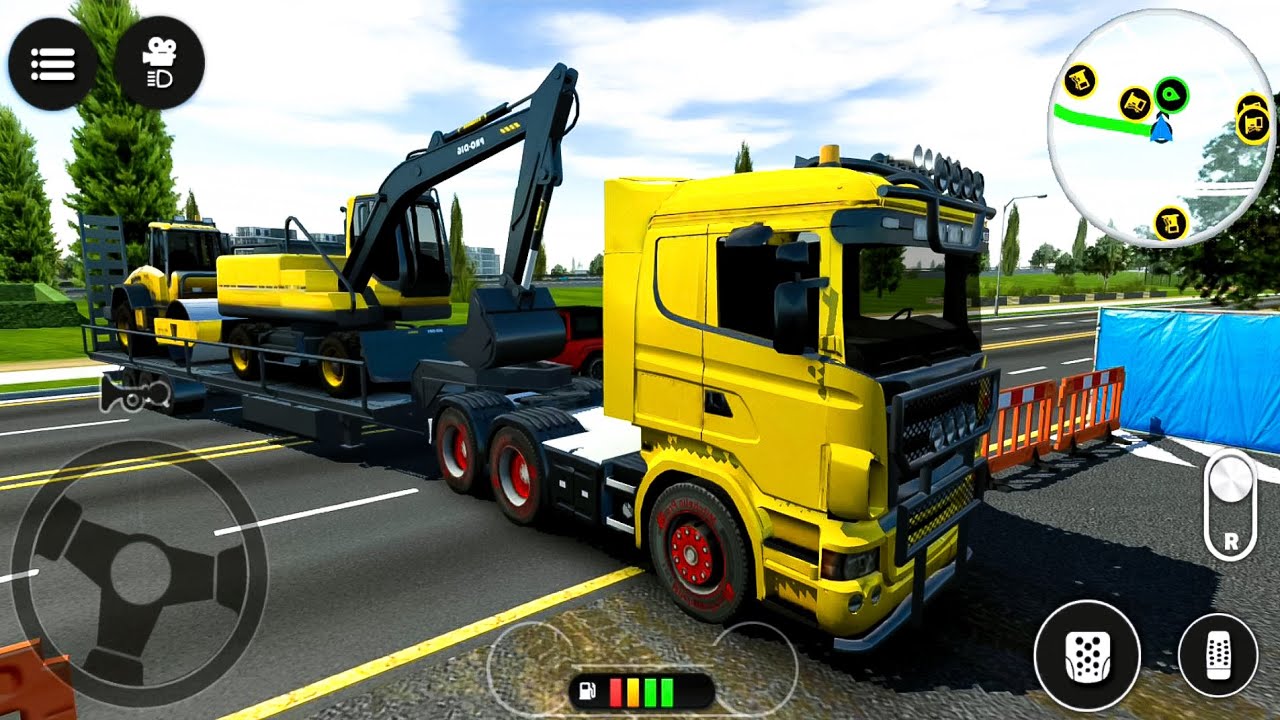 Excavator & Road Roller Transport in Truck Driving Simulator 2020 #5 Android gameplay