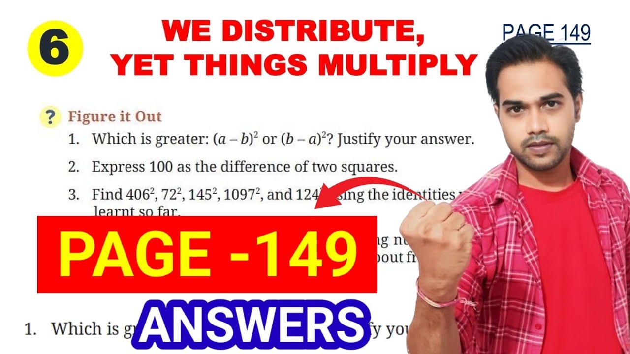 Class 8 maths ganita prakash ch 6 page 149 | We Distribute Yet things Multiply Class 8 