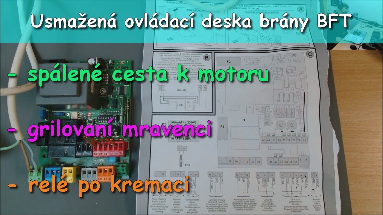 Grilovaní mravenci, relátka a cesty | Deska ovládání brány BFT