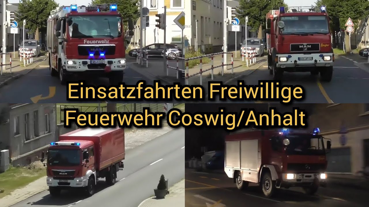 🚨 Feuer4 Asylheim & mehr! Einsatzfahrten FF Coswig(Anhalt) zu mehren Einsätzen mit Vollalarm!