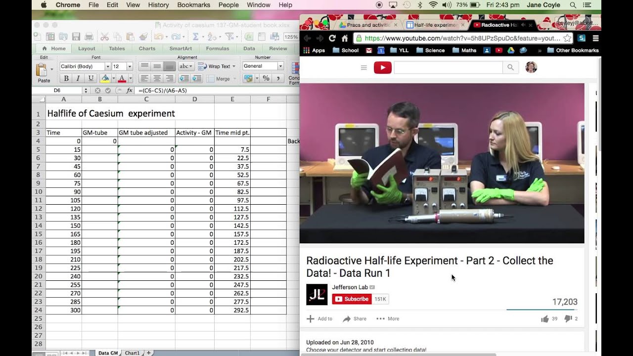 Barium 137m experiment part 1