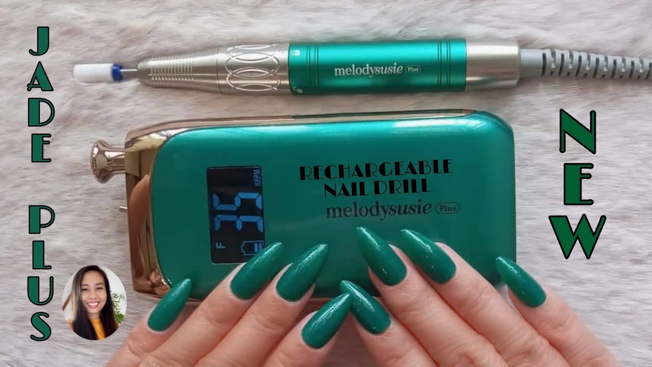 Powerful! MelodySusie Jade Plus Rechargeable Nail Drill - 35,000RPM and Lightest Efile in the Market