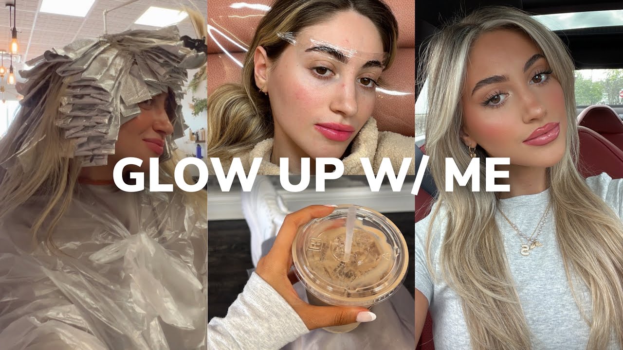 HUGE SPRING GLOW-UP ❥ hair done, brow lamination, nails, tan & more!! *0-100*