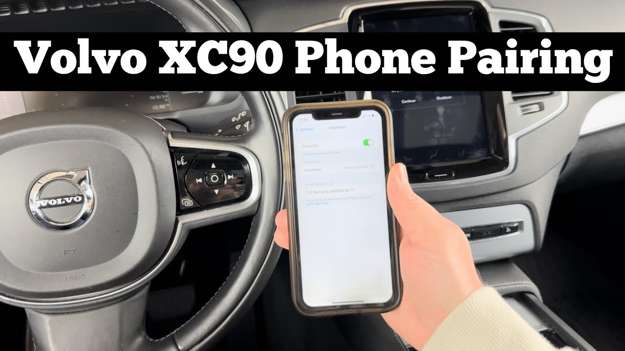2016 - 2022 Volvo XC90 Bluetooth Phone Pairing - How To Pair iPhone Connect Sync Samsung Pixel