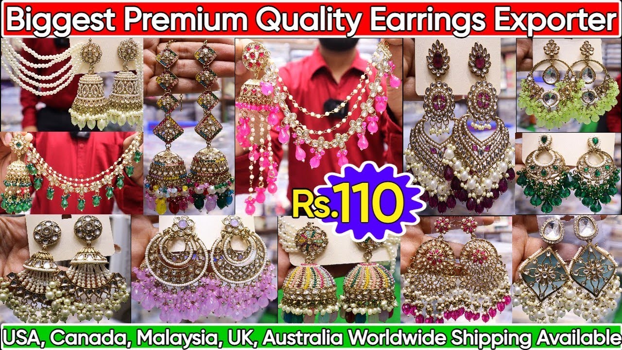 Latest Exclusive Bridal Earrings Collection 2024 | Pakistani, Meenakari, Chandbali & Jhumka Earrings