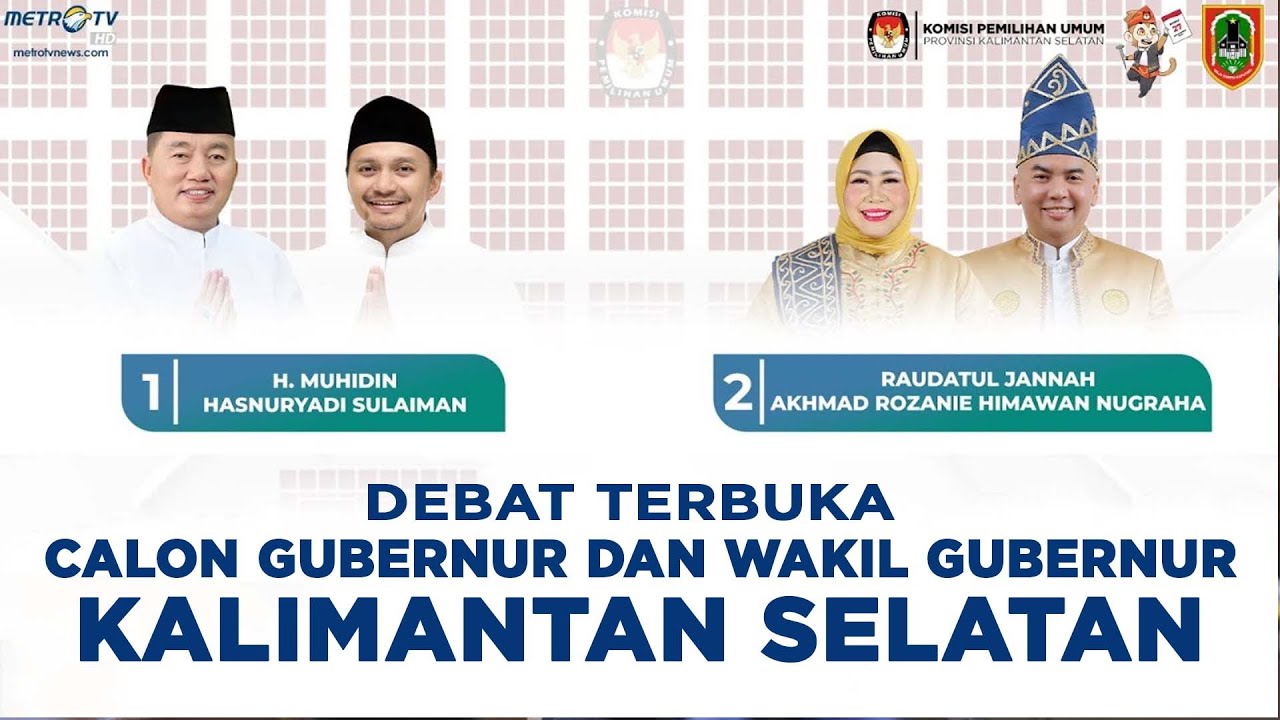 DEBAT TERBUKA PASANGAN CALON GUBERNUR DAN WAKIL GUBERNUR KALIMANTAN SELATAN TAHUN 2024