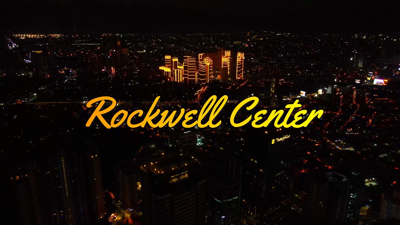 Rockwell Center Makati Philippines Aerial 4k