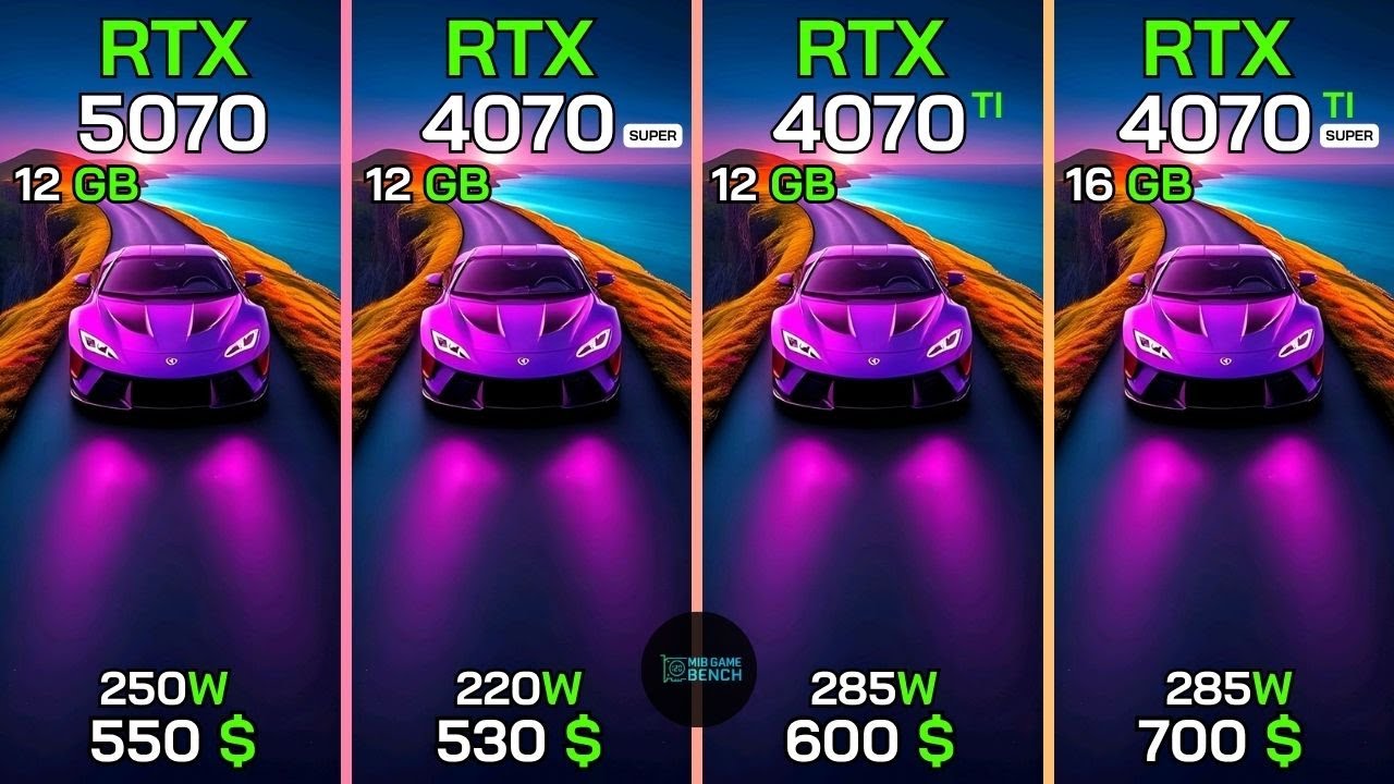 RTX 5070 vs RTX 4070 SUPER vs RTX 4070 TI vs RTX 4070 TI SUPER : TESTED IN 15 GAMES