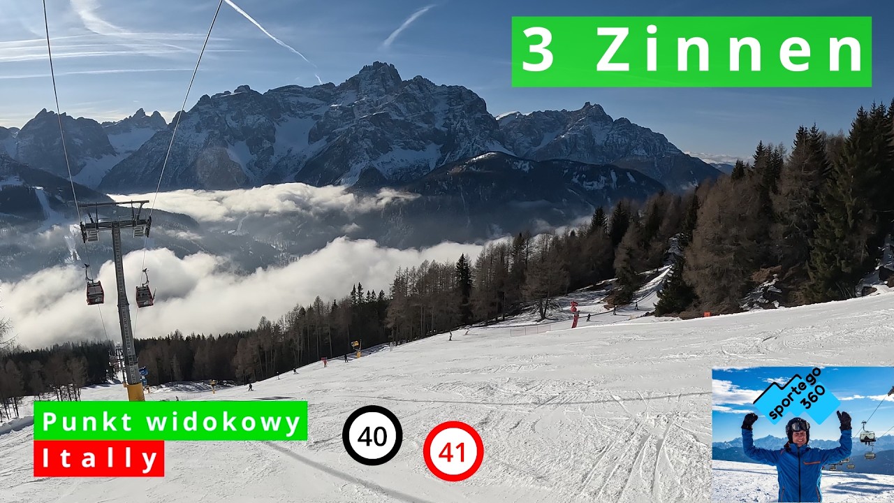 202 Drei Zinnen | Punkt widokowy z Trasy 40 i 41 | Dolomites Ski Review