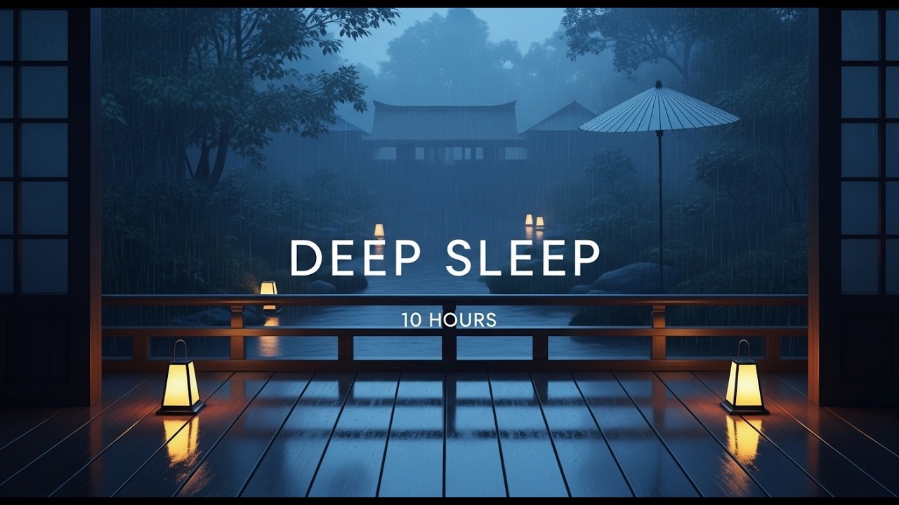 Deep Sleep Rain 🌧️ Japanese House Ambience | 10 Hours