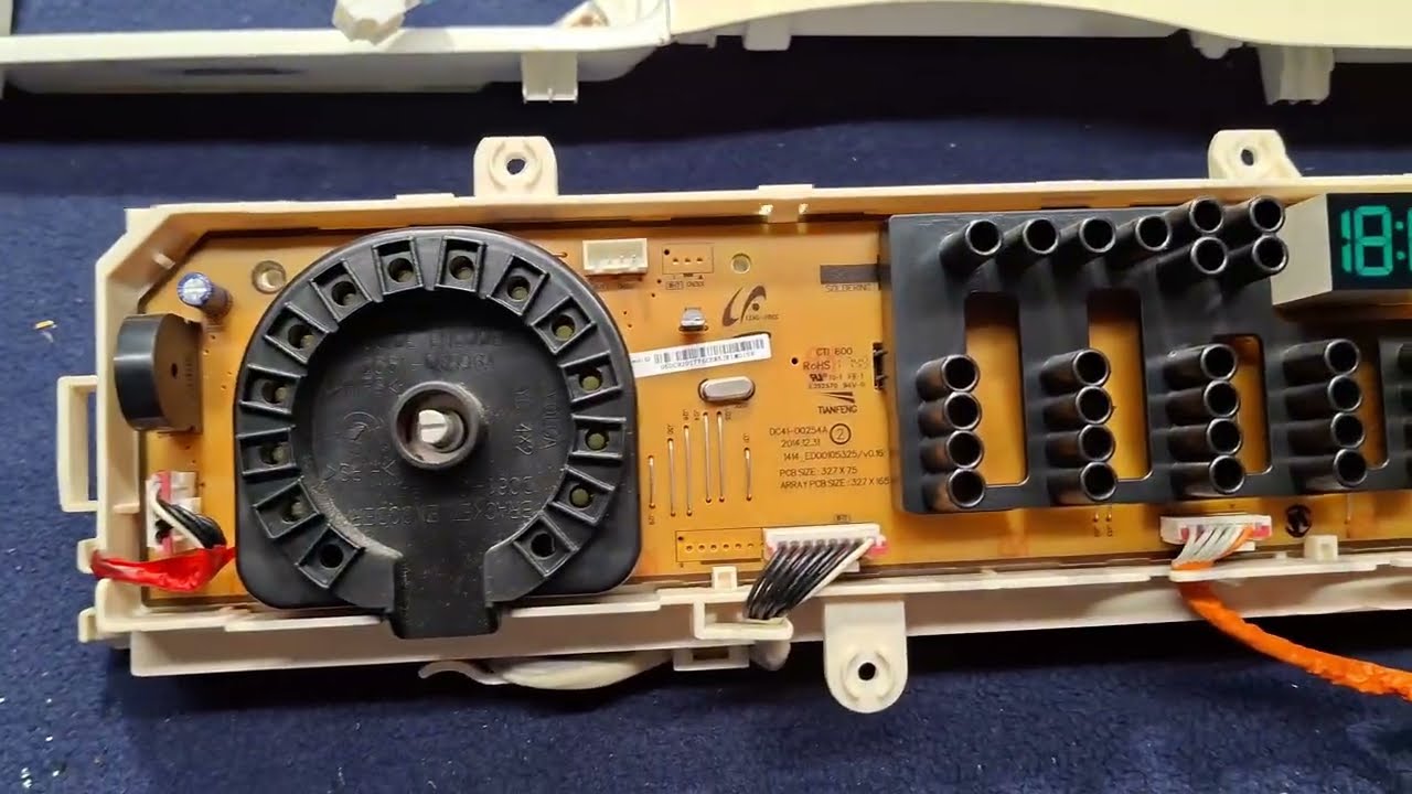 Samsung не сливает, ремонт платы электроники, реле HF46F 12-HS1T