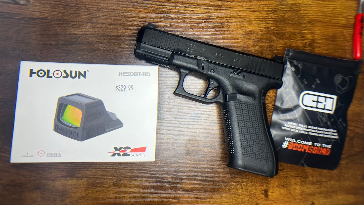 Установка коллиматорного прицела Holosun 508T Red dot на Glock MOS