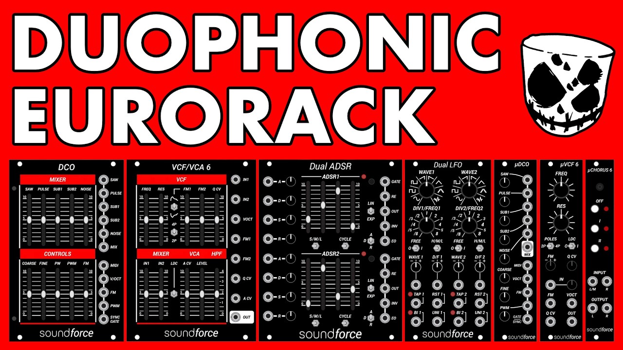 Classic 1980s Analog Synthesiser Sounds! // My Soundforce Duophonic Eurorack Synth Voice