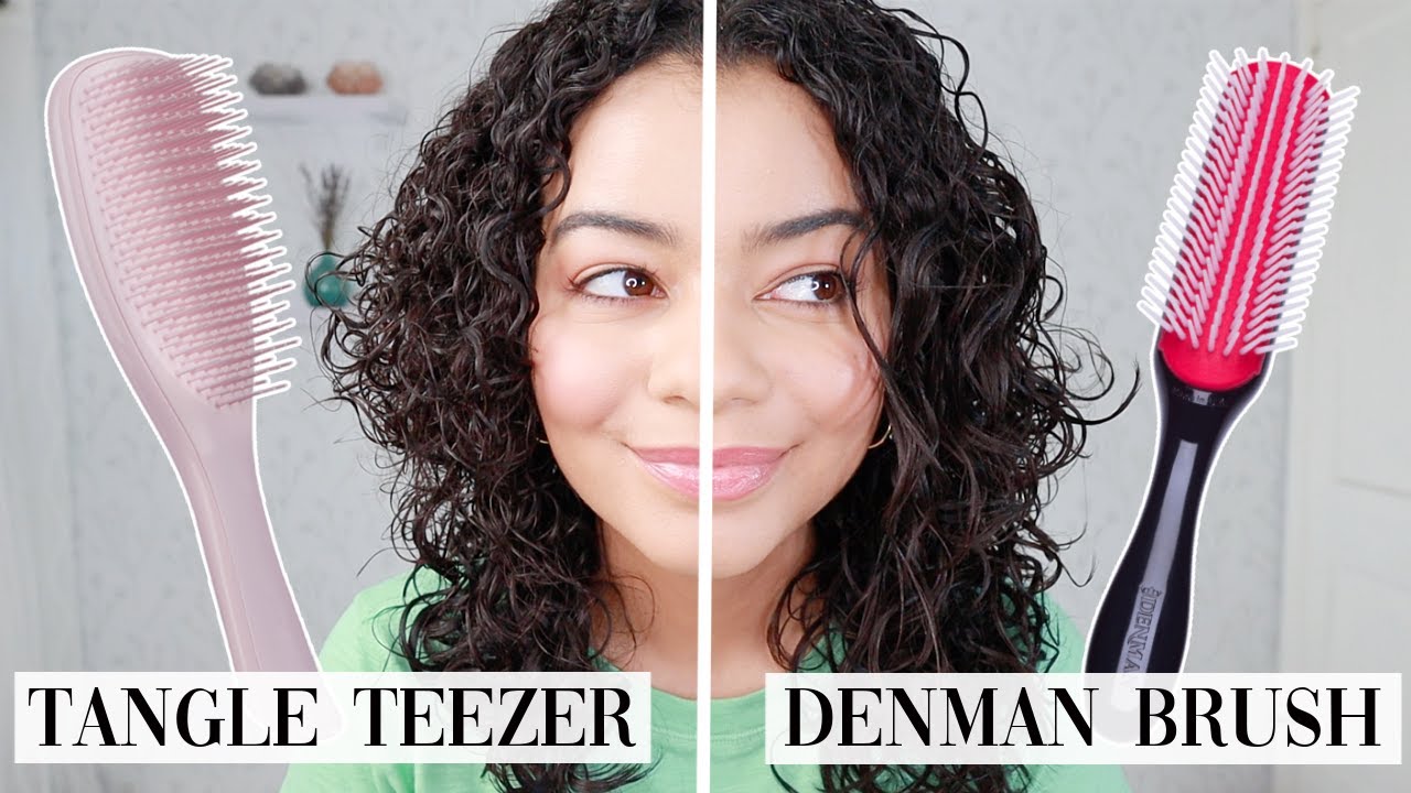 TANGLE TEEZER VS DENMAN BRUSH FOR CURL DEFINITION - WHICH ONE IS BETTER?