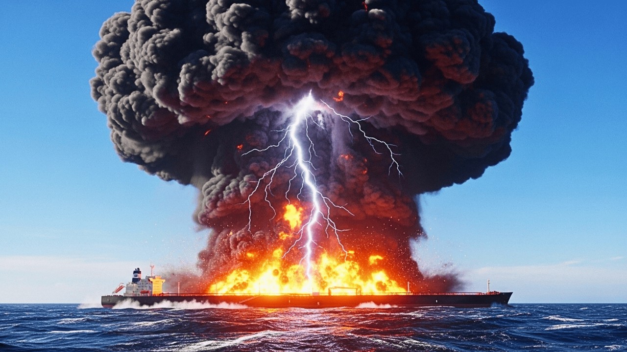 Massive Tanker Blast in Open Ocean | SAR Mission in Action