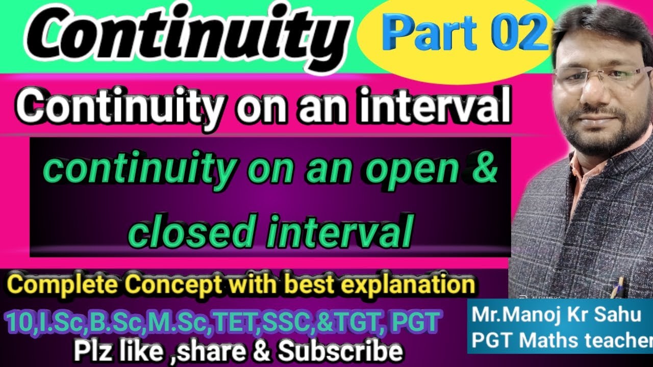 Continuity on a interval | continuity on an open interval class 12 |continuity on an closed interval
