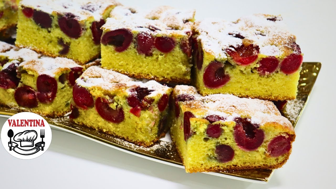 BAŠ KAO NEKAD...DAVNO-Brz i jednostavan kolač sa TREŠNJAMA🍒Mera na čaše-Ma baš kao nekad davno....