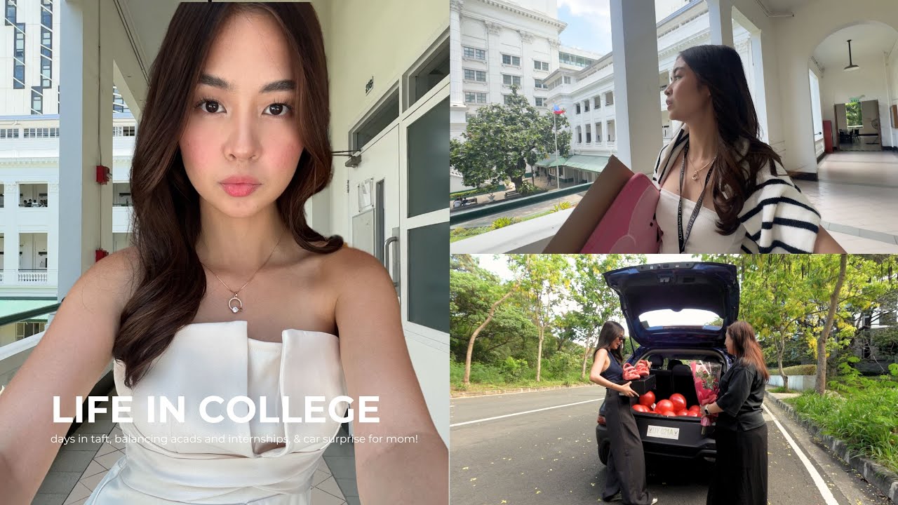life in college | days in taft, balancing acads and internships, & car surprise for mom!