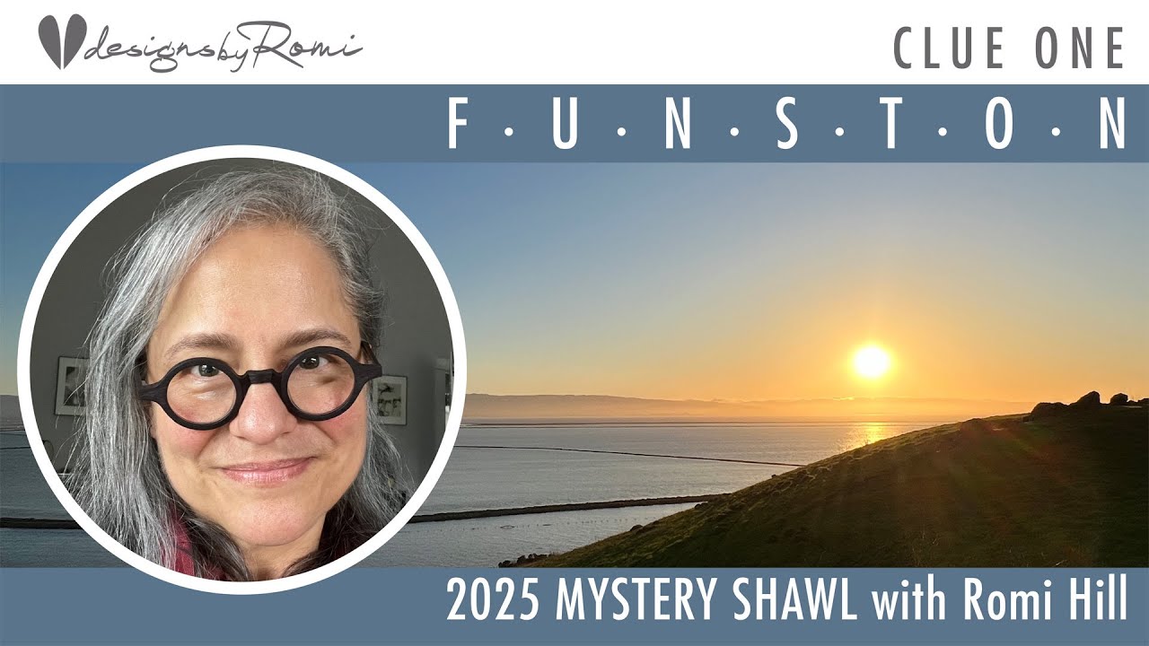 Clue 1 | Funston | 2025 Mystery Shawl | knitting pattern by Romi Hill