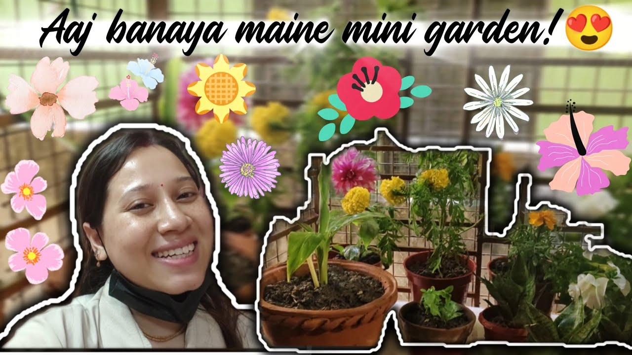 Kaise banaya maine mini garden!😍|Janki and Gautam #youtube #youtuber #youtubeindia #reachmorepeople 