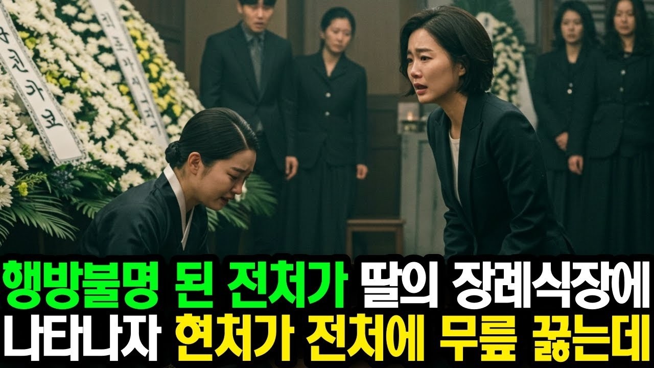 이혼 후 행방불명된 전처가 장례식장에 나타나자 현 부인이 전처 앞에서 무릎 꿇었습니다