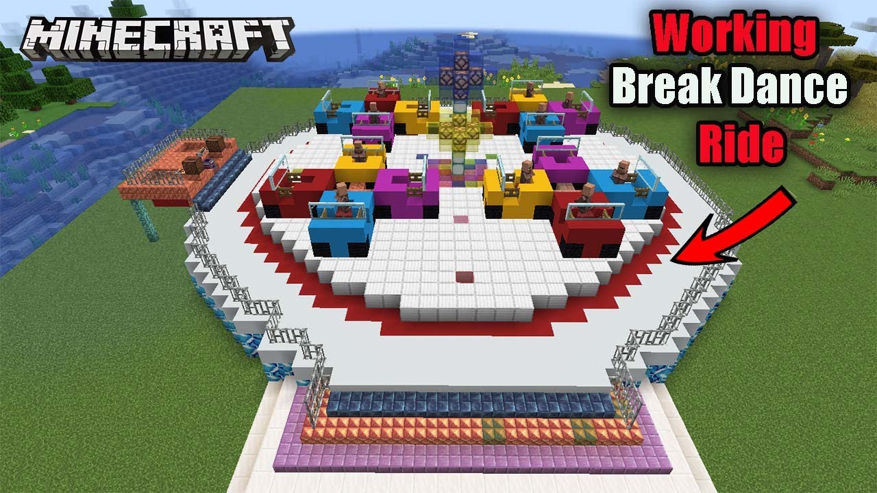 I Made Working Break Dance Ride In Minecraft (create mod)
