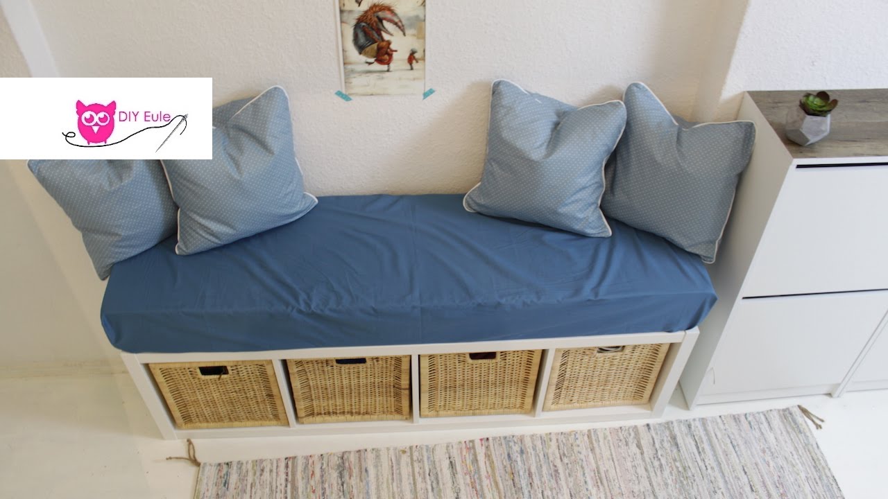 Sitzbank mit Bezug und Kissen / Ikea Hack - DIY Eule