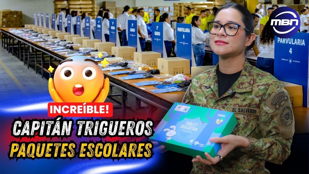 Capit&aacute;n Trigueros Realiza Presentaci&oacute;n de Paquetes que Bukele Entregar&aacute; a Estudiantes Salvadore&ntilde;os